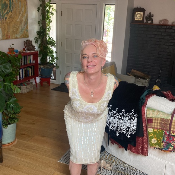 Vintage beaded dress - Picture 4 of 8